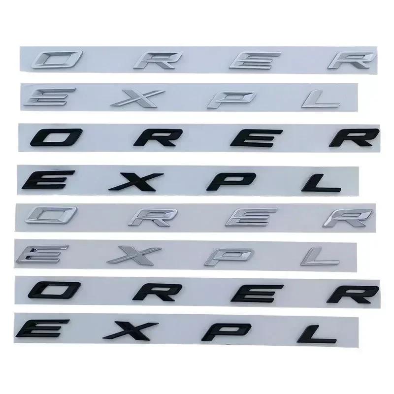 3D ABS Chrome Black Explorer Logo Car Front Hood Emblem Bonnet Letters Badge Sticker For Explorer 2020 2021