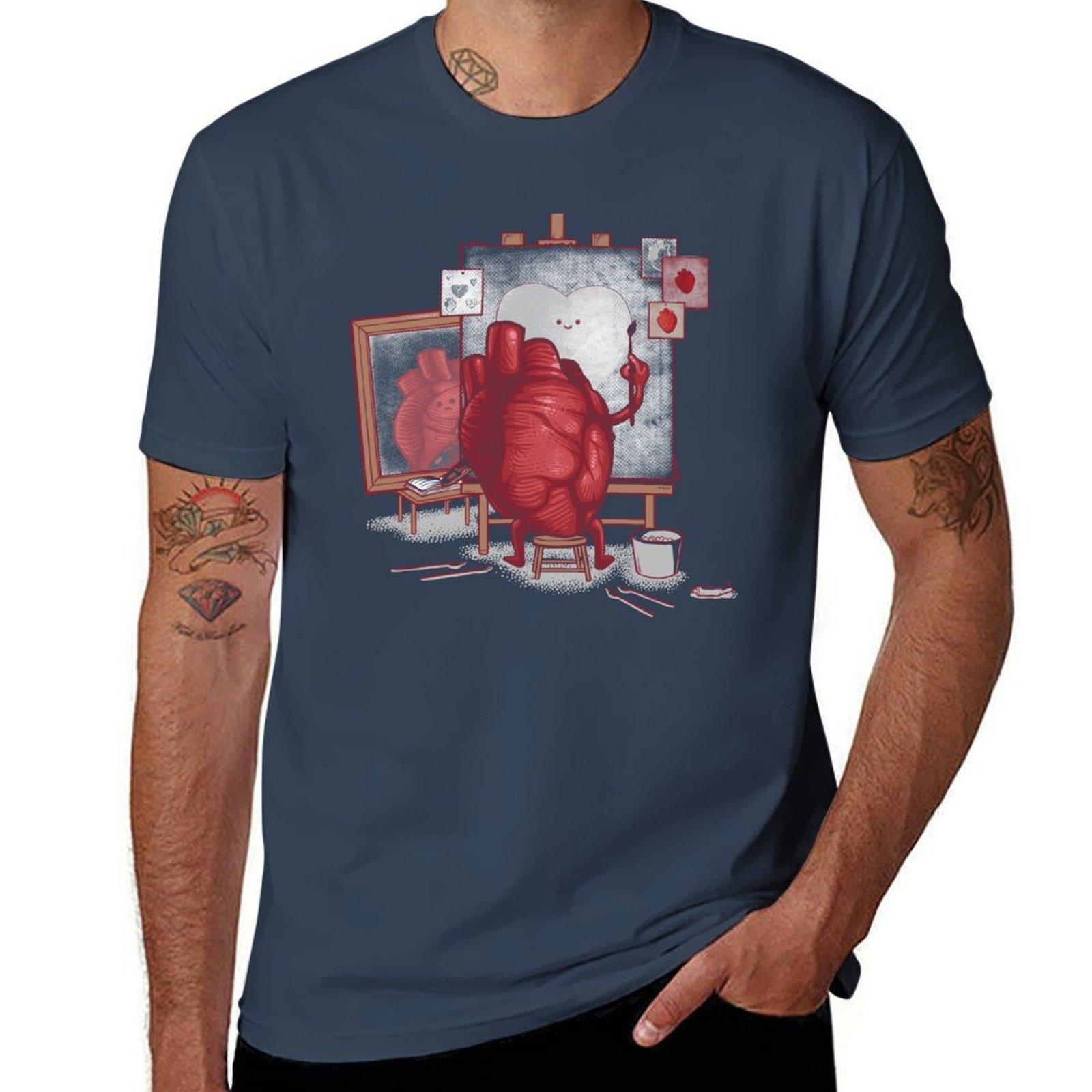 Self Portrait T-Shirt cotton t shirt man t shirts for man graphic funny T-Shirt S