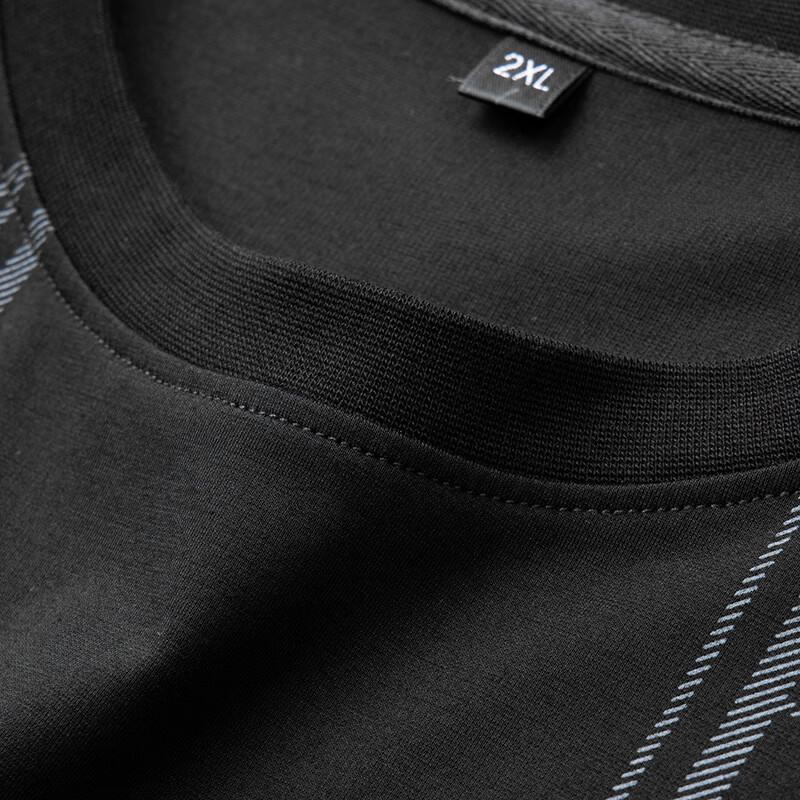 De Bin Ze Men's Plus Size Letter Print Long Sleeve Sweatshirt