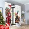 2pcs 2D flat printing Merry Christmas Party Curtains Christmas Gnome Car Gifts 100% Polyester Without Electricity Festive
