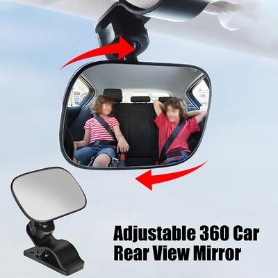 2'si 1 Arada Oto Süsü Araba Arka Koltuk Bebek Çocuk Görüş Aynası 360 Derece Döndürme Araç Aksesuarları Evrensel Mini Güvenlik Monitörü Ayarlanabilir