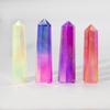 Gemstone Obelisk Point 9cm – Aurura Crystal Quartz – Pink & Blue