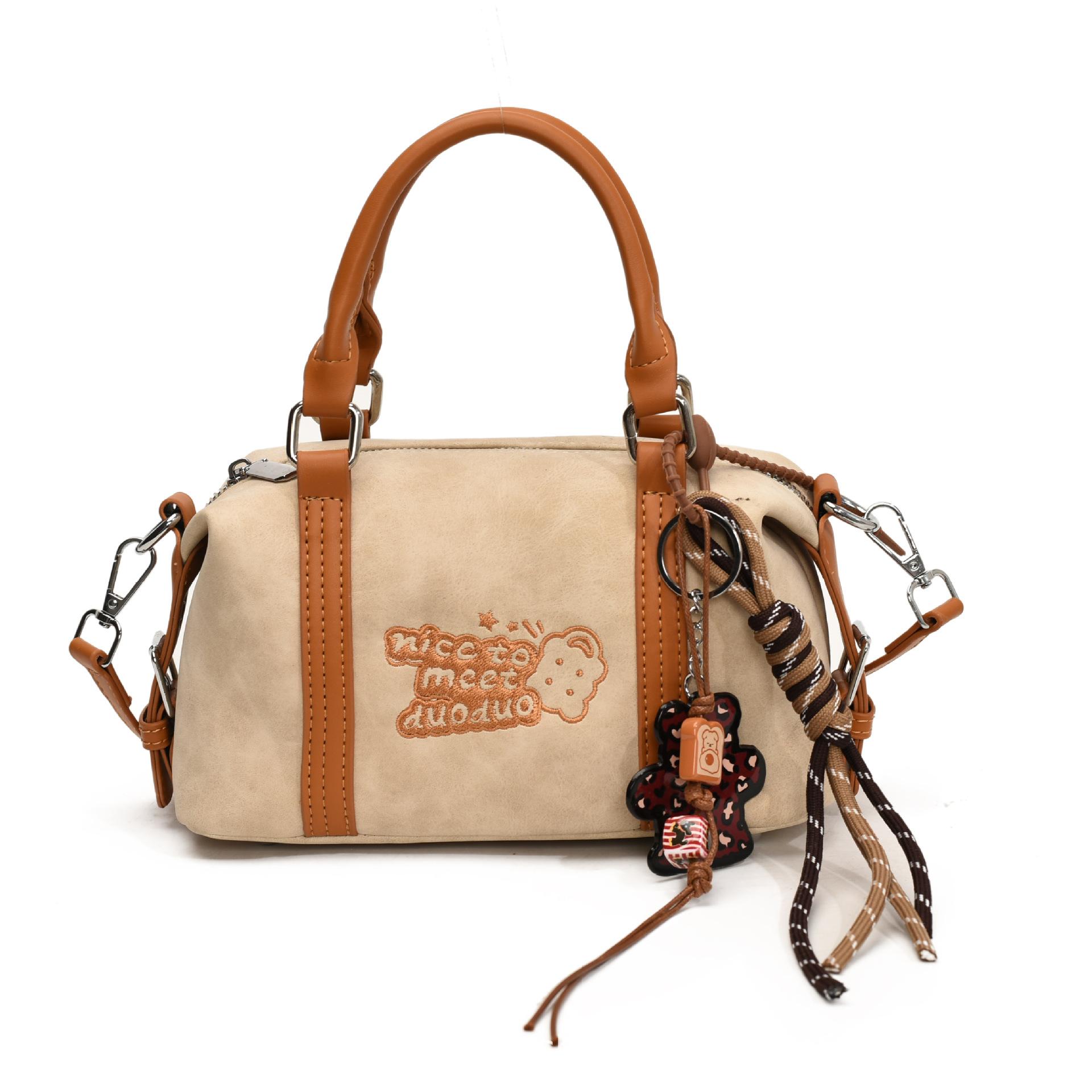 

Autumn and winter niche messenger bag fashionable retro portable Boston bag new retro trendy versatile bag women No accessories