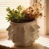 Multi Sided Face Abstract Flower Pot Handicrafts Succulent Pot  Office Ornament