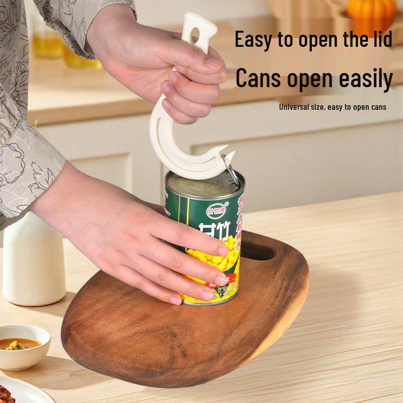 Hook-Shaped Multi-Function Manual Can and Bottle Opener - Kitchen Gadget for Easy Opening