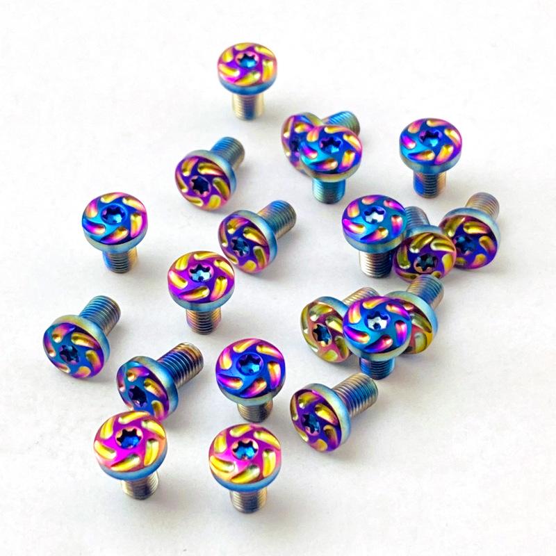 4 Pieces New Customized 1911 Grips Screws Stainless Steel CNC T8 Plum Screw 1911 Roasting Blue Grip Nail