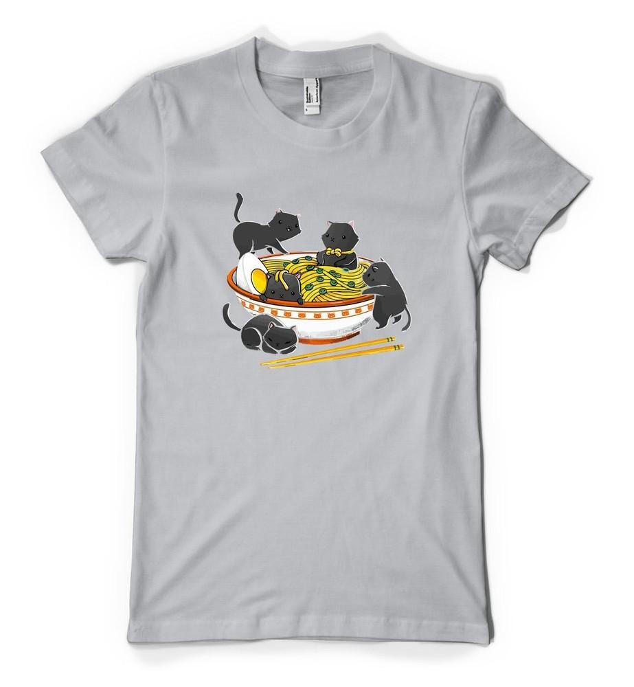 

Kitty Cat Kitten Japanese Ramen Noodles Anime Personalised Adult Unisex T Shirt 4XL