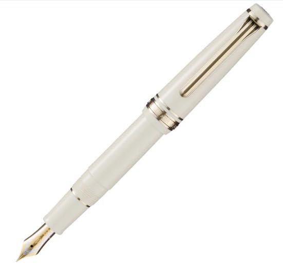 

Sailor Professional Gear Slim Mini Fountain 21k Gold Compact Made in Broad Pen, Nib, Size, Ivory, Japan, Nib, 11-2155-617 слонова кістка