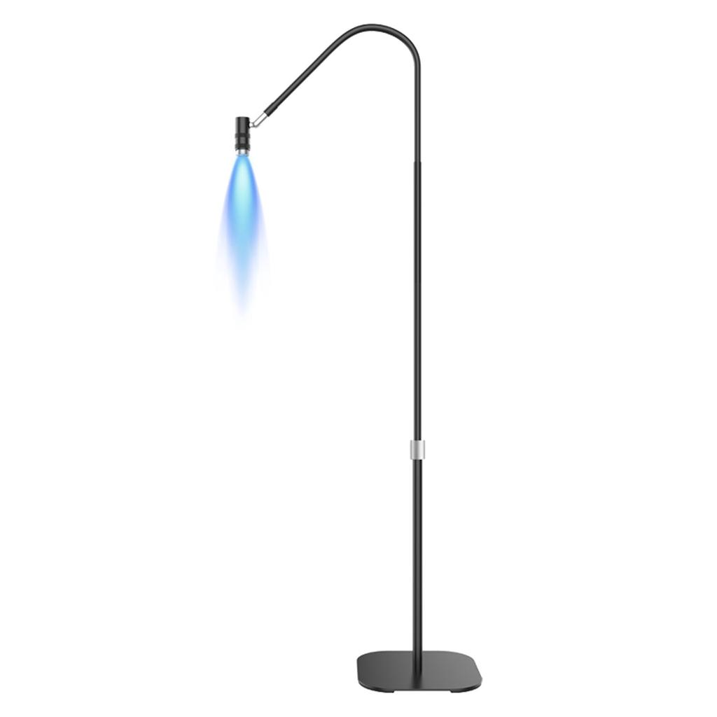 Eyelash Extension Glue Lamp 5 Brightness Adjust Height Flexible Gooseneck Lash Curing LED Light with Foot Pedal Control for Beauty Salon