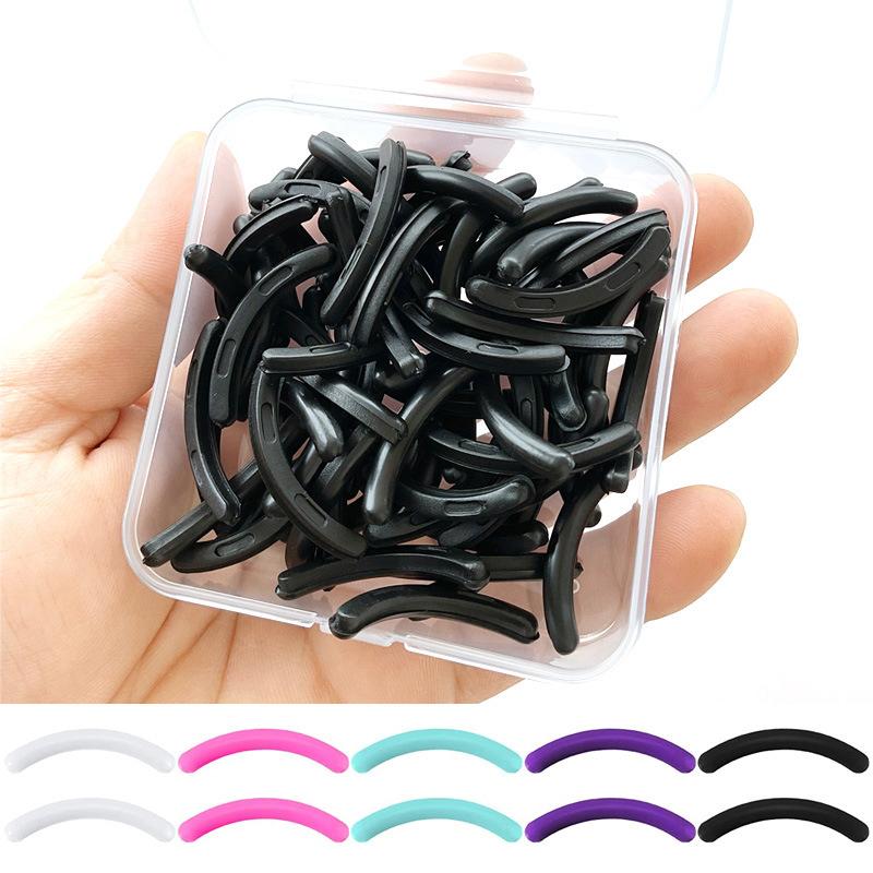 Colored Eyelashes Curler Replace Rubber 30Pcs/Box Black White Blue Elastic Eyelash Curler Replacement Rubber Strips Accessories
