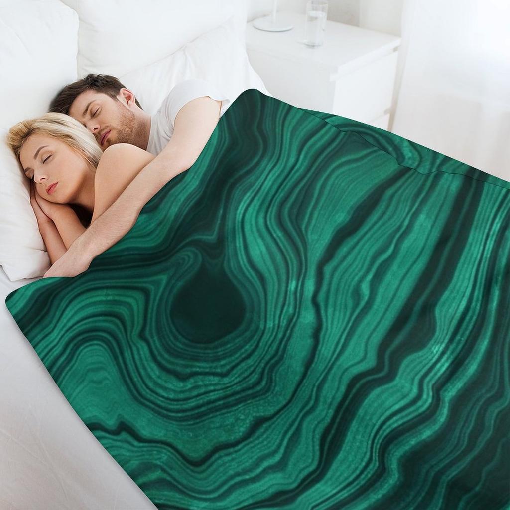 Malachite Texture 01 Throw Blanket Multi-Purpose Soft Big Luxury Throw Christmas Gifts Blankets