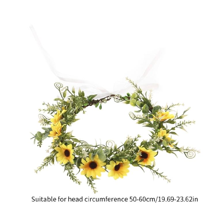 Flower Headbands Daisy Garlands Crown Hair Wreath Bride Flower Crown Wedding