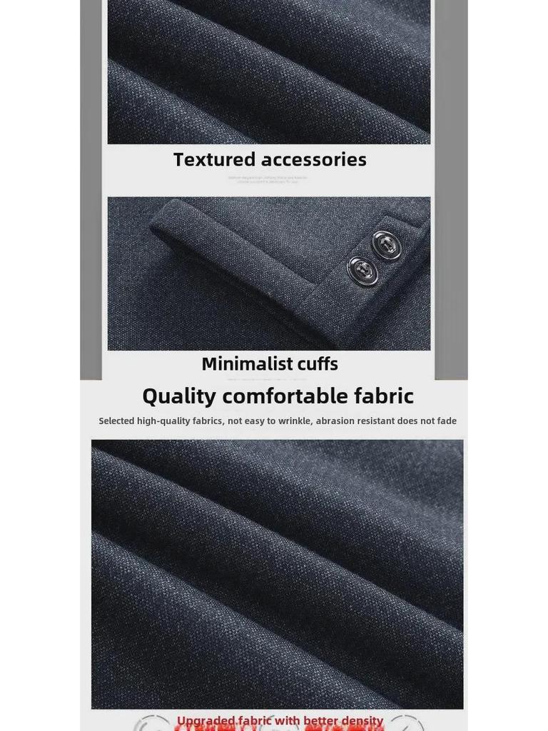 2022 Men's Autumn & Winter Casual Lapel Jackets - Solid Color for Middle-Aged & Elderly