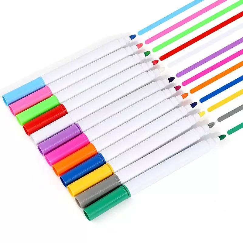 12pcs Colorful Liquid Chalk, Dust-free Erasable Fluorescent Light Board Pen, Graffiti Painting Blackboard Pen