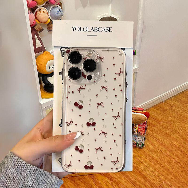 Kirschblüten Weiche Hülle für Apple 16 Pro Max, 14, 15 und 16 Modelle