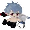 Gintama Sakata Gintoki Mini Baumwoll-Plüsch Handpuppe Hellblaue Haare Samurai Chibi Puppe Weiches Kuscheltier Anime Fans Sammlerstück Rucksack Dekoration Geschenk
