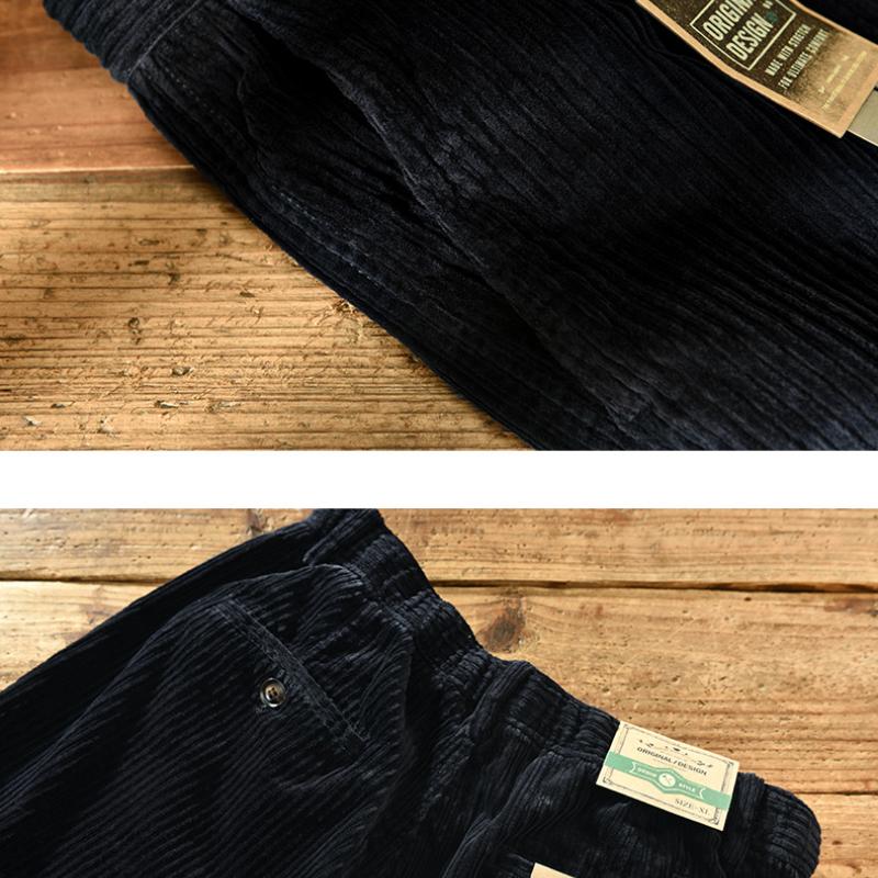 Japanese Style Cargo Pants Autumn and Winter Fashion New Men's Pants Mid-waist Cotton Corduroy Baggy Pants Casual Men Trousers
