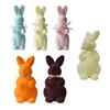 Holiday Decoration Soft Touching Bunnies Figurines Color Option Rabbit Ornament for Home and Party Table Decoration 1PC