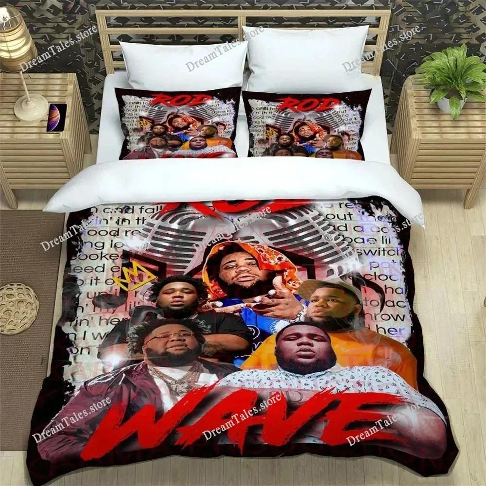 Home Textile Popular Music Rod Wave Cover Duvet Cover Pillow Case Boy Girl Polyester Bedding Set King Queen Twin Size