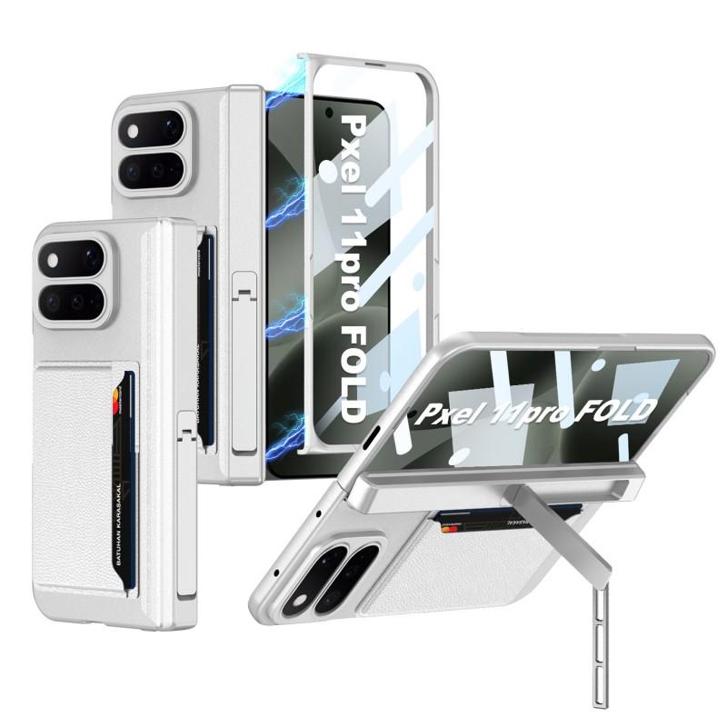 Google Pixel 11 Pro Fold Hülle Mit Kartenfach Magnetischer Ständer Vollständige Abdeckung PC Schale Business Stil