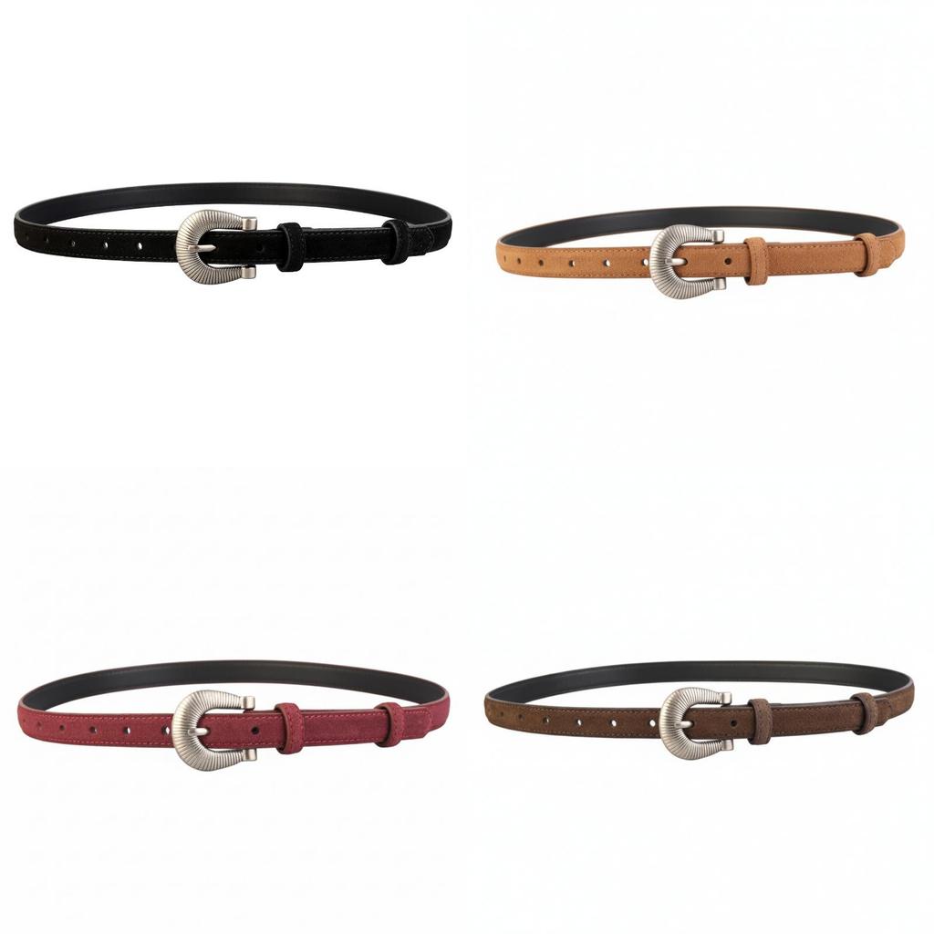 Womens Genuine Leather Retro Waist Belt With Needle Buckle For Daily Use