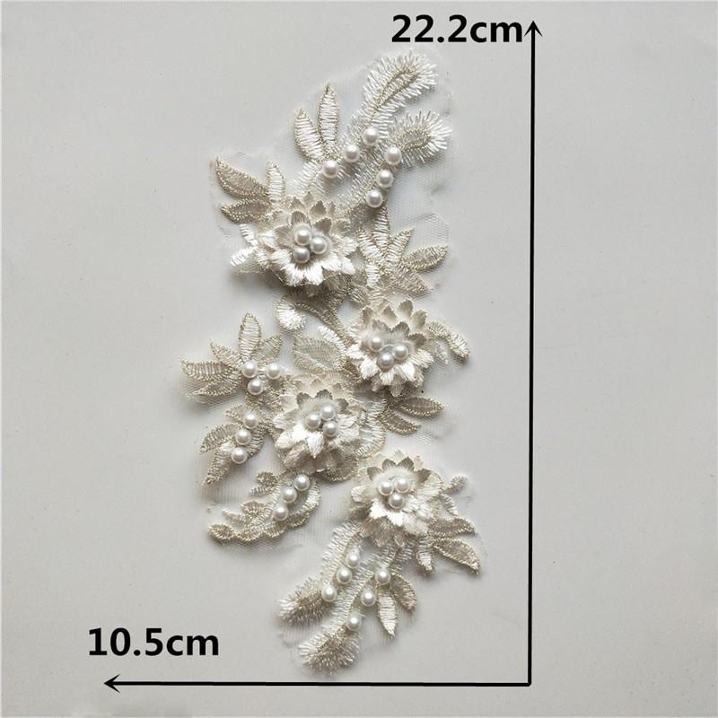 

Polyester Lace Collar Imitation Pearl Clothing Accessories, Handmade Diy Three-Dimensional Lace Style 1351 (1 piece)