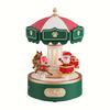 Dönen Atlıkarınca LED Gece Lambalı Noel Baba Müzik Kutusu, USB Güçlü Döndürücü, Sevgililer Günü Hediyesi Noel Ağacı İçin, Işıklı Noel Süsleri