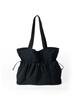 New Korean Style Minimalist Casual Shoulder Bag for Women with Large Capacity and Niche Design, Pleated Commuting Nylon Tote Bag