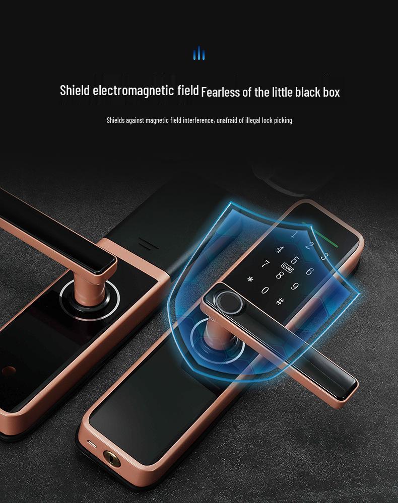 Smart Fingerprint & Password Lock for Wooden Doors - Perfect for Bedrooms, Apartments, and Hotels