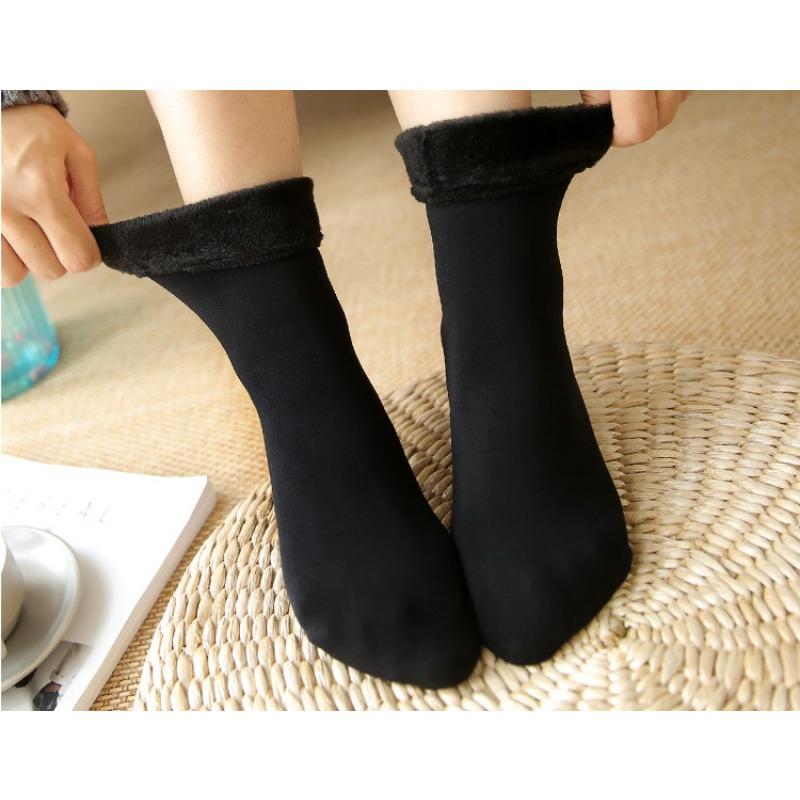 5 perechi de femei de iarnă îngroșați șosete scurte calde șosete termice din lână de cașmir Cizme de catifea de nailon pentru zăpadă șosete de zăpadă calde și autoîncălzite rezistente la frig
