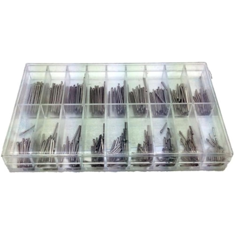 RICISUNG Watch Shop Watch Split Pins, 6 Mm To 23 Mm Compatible, 18 Types, Pack of 20 Each