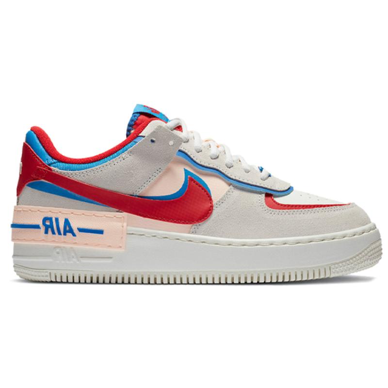 Nike Air Force 1 Shadow 'Sail Royal Red' Women's Sneakers CU8591-100