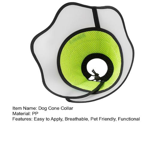 Dog Cone Collar Breathable Post-surgery Collar Pet Friendly Cone Prevents Licking And Biting for Dogs Cats After Surgery No Inflation Needed