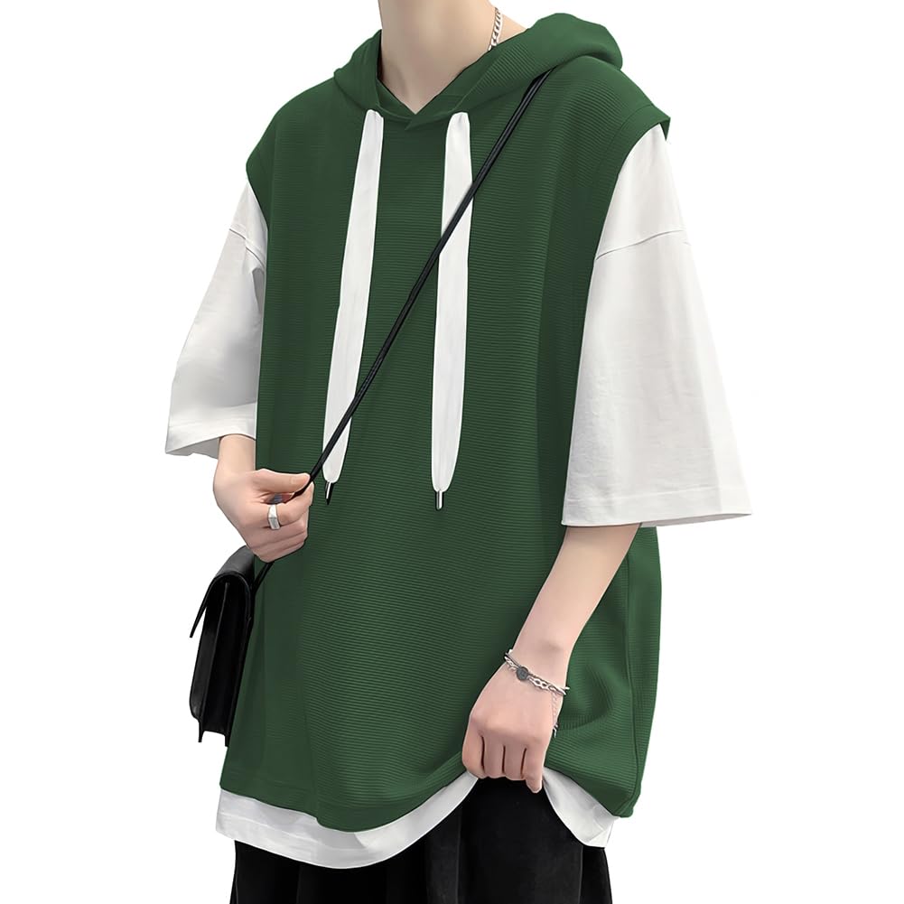 

Мужская летняя футболка FLYSKY, с коротким рукавом, с рукавом 3/4, больших размеров, влагоотводящая, быстросохнущая, мягкая, легкая, модная, с капюшоном