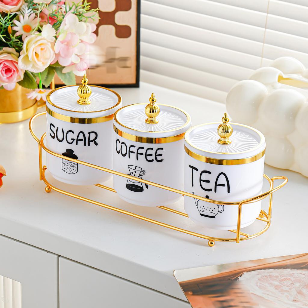 Plastic Sealed Storage Jar with Lid Moisture-proof Sugar Storage Tank Internet Celebrity Tea Can Premium Sense Household Bean Storage Tank