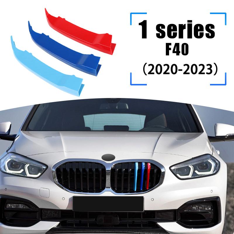 

3PCS ABS M-Color Car Front Bumper Racing Grills Strips Trim Clips For BMW 1 Series F40 - Styling Exterior Accessories As picture