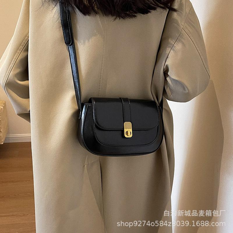 Niche Design Retro Small Bag Women's 2025 New Fashion Shoulder Bag French Niche Popular Messenger Saddle Bag