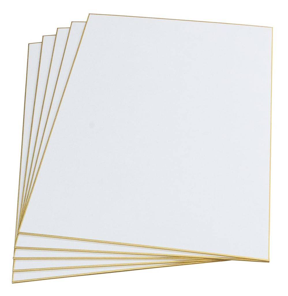 Kobaido Shikishi F4 Premium Painting and Calligraphy Paper, Kyoto Shikishi (333mm X 242mm) 5 Sheets / Made In Fushimi, Kyoto