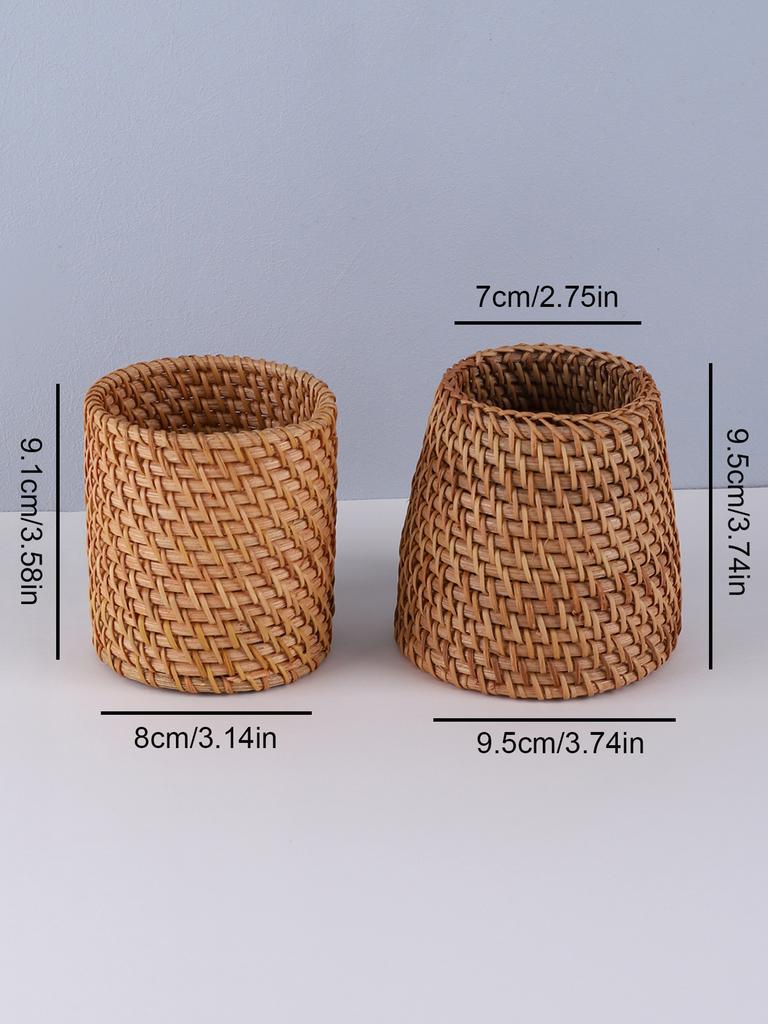 Rattan pen holder Pen Holder For Desk Waterproof and sturdy pen holder School Office Supplies Stationery  Desk organizer