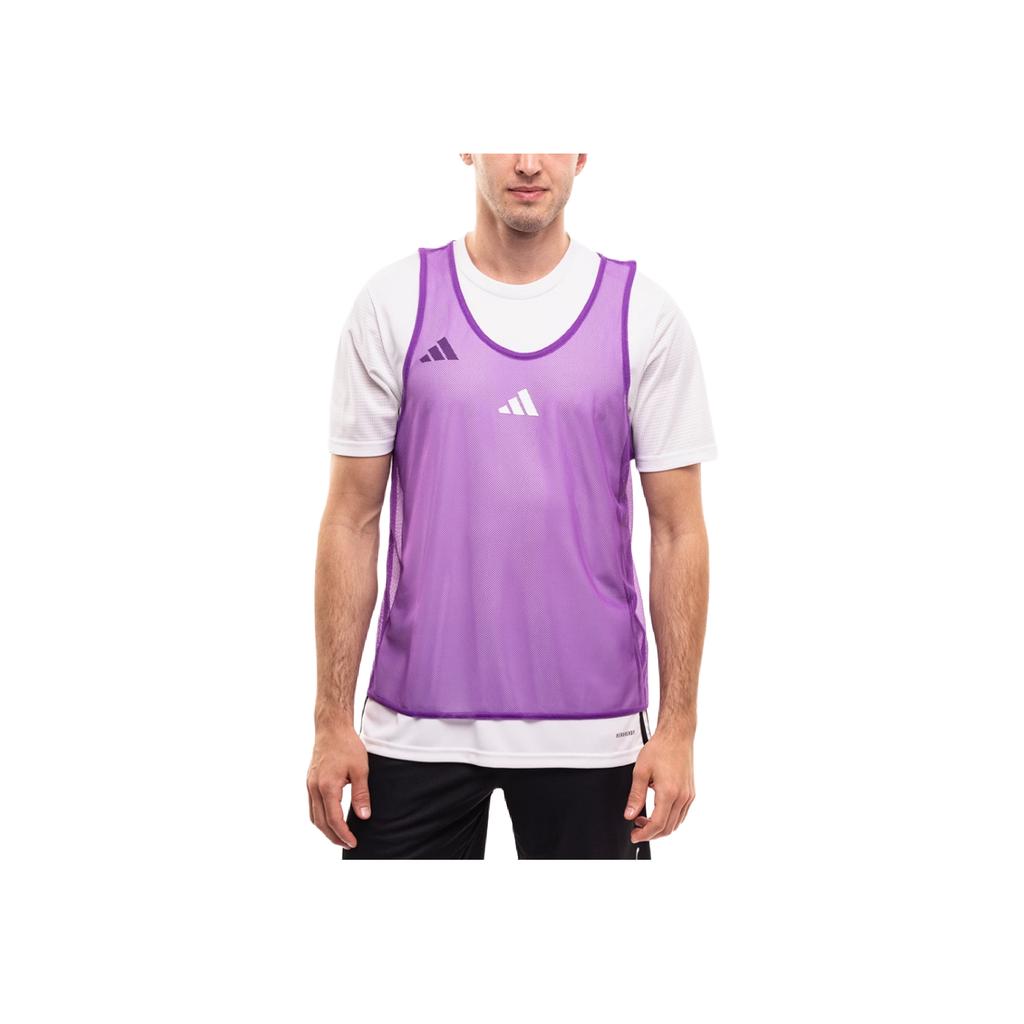 adidas Solid Color Logo Lightweight Round Neck Soccer Training Match Breathable Sleeveless Vest Men Vests Purple HP0735