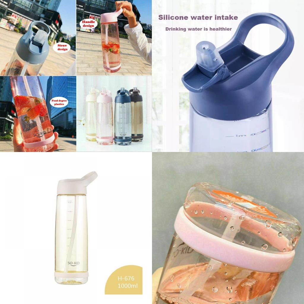 Durable Bpa Free Leakproof Water Bottle With Straw For Sports And Travel