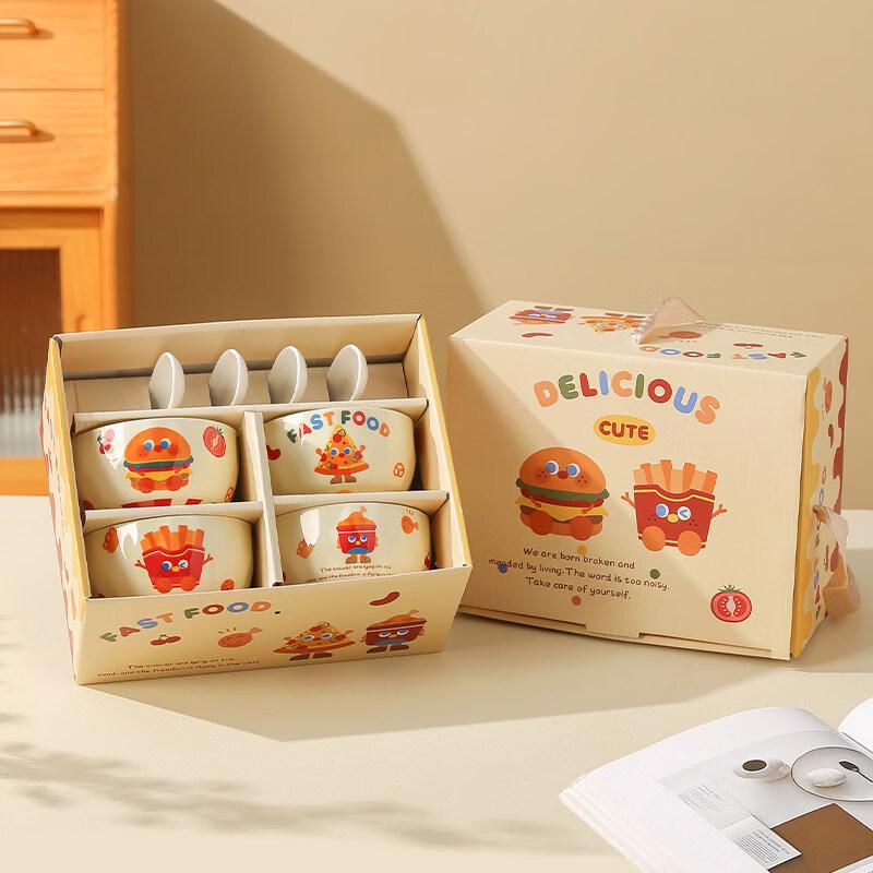 DM Ceramic Burger & Fries Tableware Set