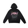 Sp5der Grafik Hoodie Unisex Oversized Baumwollpullover Mit 3D Puffdruck Streetwear Sweatshirt Teenager Erwachsene