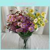 Silk Small Daisy Flower Bouquet For Wedding Decor And Home Projects Styling
