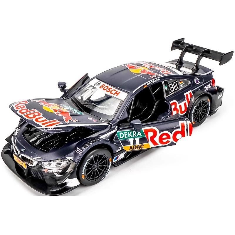 1:24 BMW M4 DTM Red Bull Supercar Alloy Metal Diecast Model Car Outdoor Sports Display Hobbies Collection Holiday Gifts For Boys