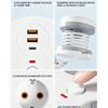 Power Extension Block Intelligent Design 4 Outlet 3 USB Charging Port 280Cm Adjustable Length Cable with Protections
