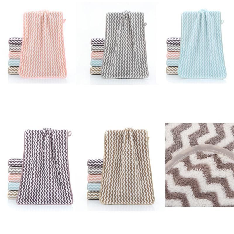 35x75cm Coral Velvet Polyester Brokátový ručník Měkký savý Pohodlný dárek Bytový textil Koupelnové potřeby