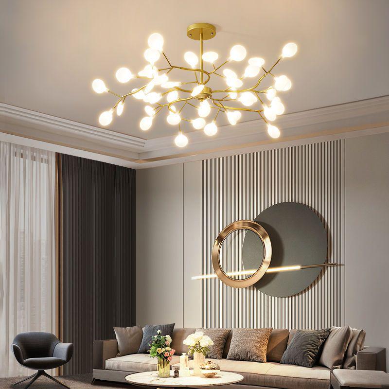 Nordic Firefly Chandelier: Minimalist Creative Lighting for Dining, Bedroom & Living Spaces