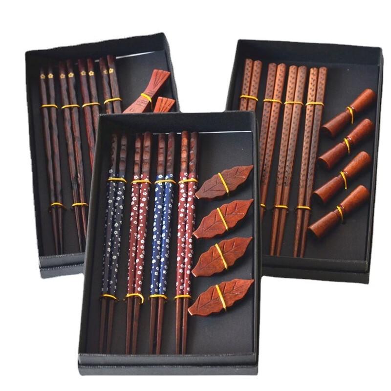 Japanese Style Malas Wood Chopsticks Gift Set
