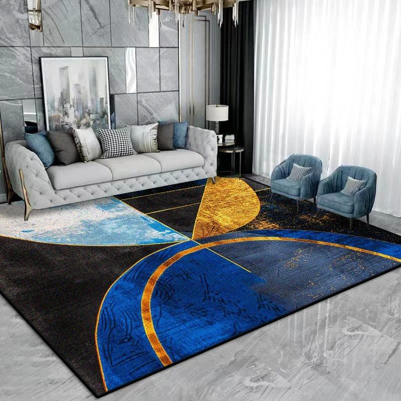 Moderní geometrický vzor Umělecký koberec do obývacího pokoje Abstraktní design Vnitřní koberec Stylová podložka na podlahu do obývacího pokoje Domácí dekorace